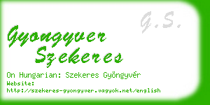 gyongyver szekeres business card
