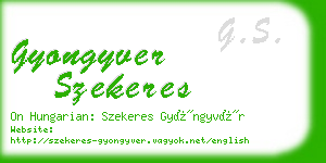 gyongyver szekeres business card